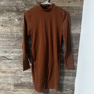 SHEIN Medium Cable Knit Bodycon Dress